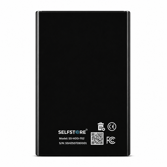 SELFSTORE Portable External Hard Drive USB High Speed Data Storage Drive for Laptop PC Mac Desktop and Backup(500 GB)-Black