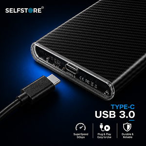 External Hard Drive – USB 3.0 Portable HDD | Ultra Slim, Plug & Play | Fast Data Transfer | Backup Storage for Laptop, PC, Mac (Black) 500 GB