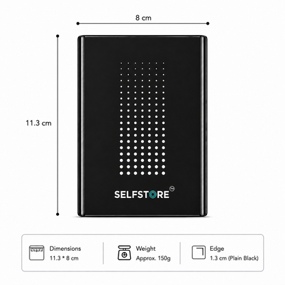 SELFSTORE Portable External Hard Drive USB High Speed Data Storage Drive for Laptop PC Mac Desktop and Backup(500 GB)-Black