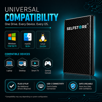 External Hard Drive – USB 3.0 Portable HDD | Ultra Slim, Plug & Play | Fast Data Transfer | Backup Storage for Laptop, PC, Mac (Black) 500 GB